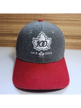 Team Canada 2015 Hat Adult Lg/XL Hockey 100th Anniversary New Era Poly Wool Warm